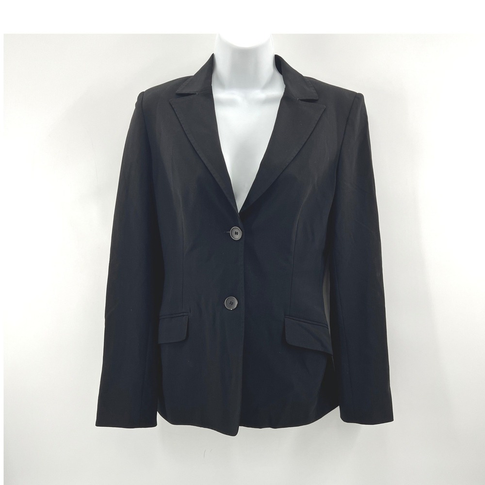 Piazza Sempione Blazer Women IT 40 US 4 Black Professional Wool Stretch Tailored